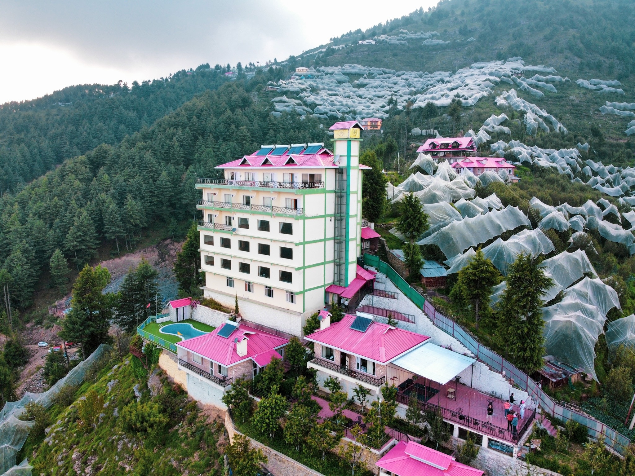 Panoramic Himalayan valley view from Hilltop Heaven Kasauli